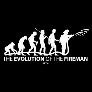Ewolucja do strażaka - Torba Na Zakupy Czarna