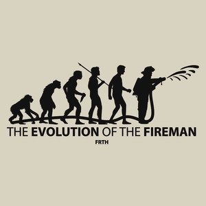 Ewolucja do strażaka - Torba Na Zakupy Natural