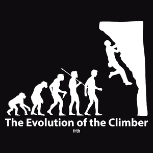 Ewolucja do wspinacza - Męska Koszulka Czarna