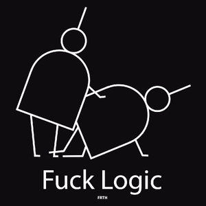 F*ck logic - Męska Bluza Czarna