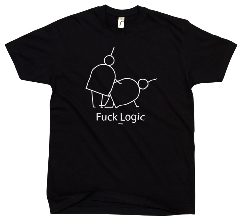 F*ck logic - Męska Koszulka Czarna