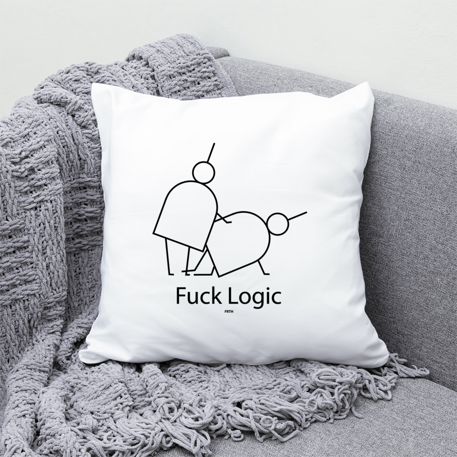 F*ck logic - Poduszka Biała
