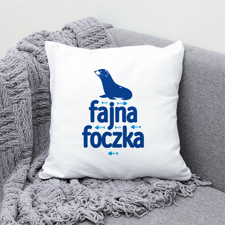Fajna Foczka - Poduszka Biała