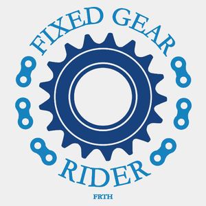 Fixed Gear Rider - Męska Koszulka Biała