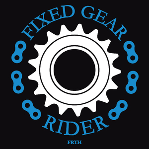 Fixed Gear Rider - Męska Koszulka Czarna