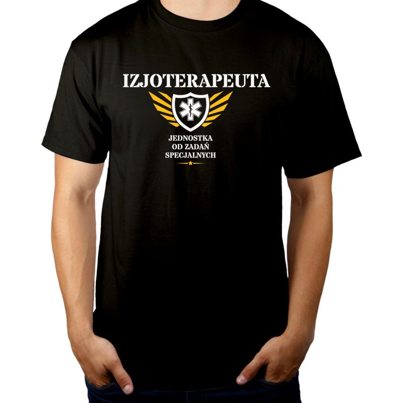 Fizjoterapeuta Jednostka Od Zadań Specjalnych - Męska Koszulka Czarna