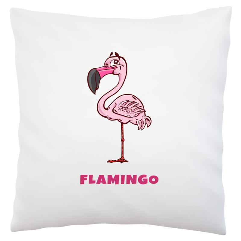 Flaming Flamingo - Poduszka Biała