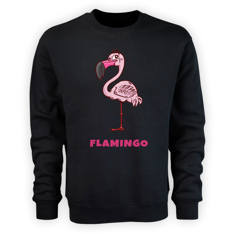 Flaming Flamingo - Męska Bluza Czarna