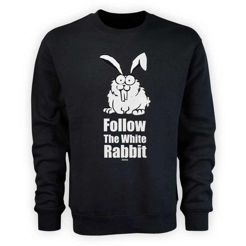 Follow The White Rabbit - Męska Bluza Czarna
