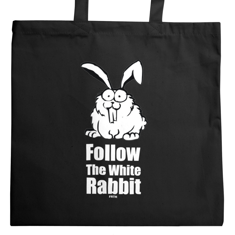 Follow The White Rabbit - Torba Na Zakupy Czarna