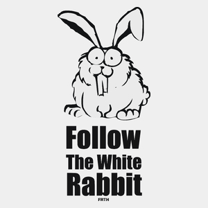 Follow The White Rabbit - Męska Koszulka Biała