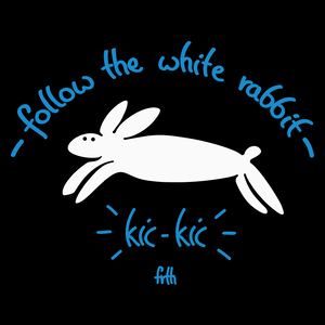 Follow the white rabbit - Torba Na Zakupy Czarna