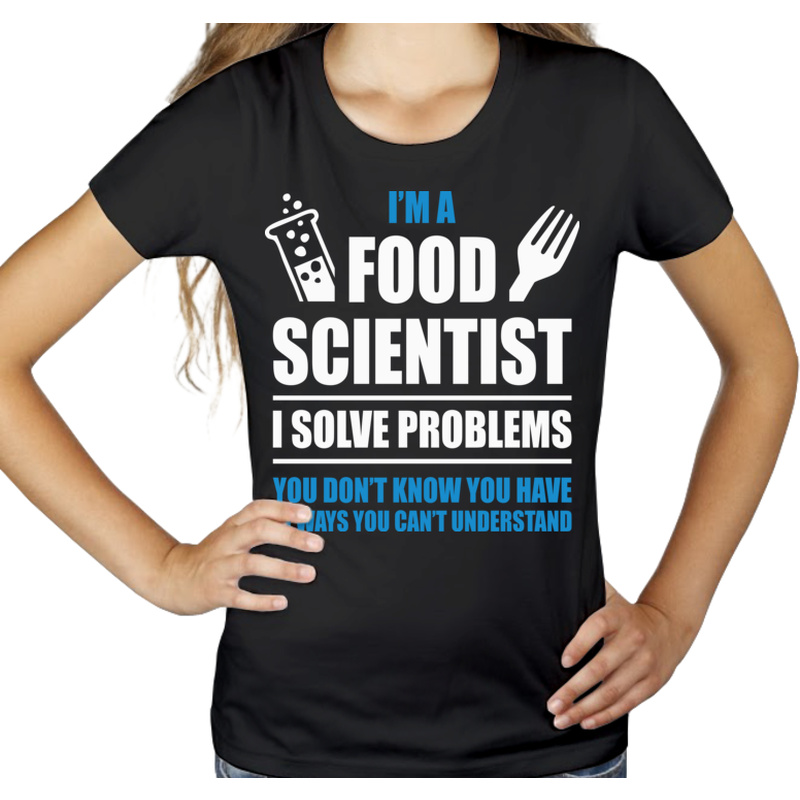 Food Scientist - Damska Koszulka Czarna