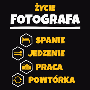 Fotograf - Spanie Jedzenie - Męska Koszulka Czarna