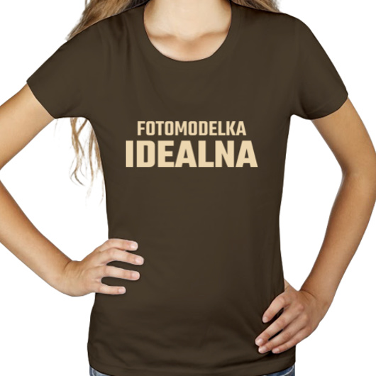 Fotomodelka Idealna - Damska Koszulka Czekoladowa