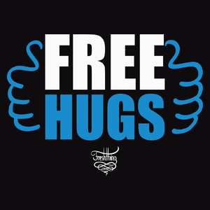 Free Hugs - Męska Bluza z kapturem Czarna