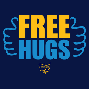 Free Hugs - Męska Koszulka Ciemnogranatowa