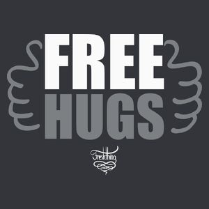 Free Hugs - Męska Koszulka Szara