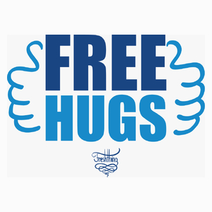 Free Hugs - Poduszka Biała
