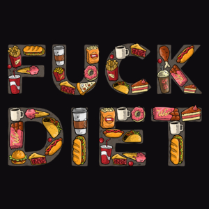 Fuck Diet - Męska Koszulka Czarna