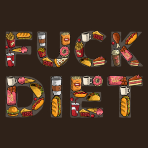 Fuck Diet - Męska Koszulka Czekoladowa