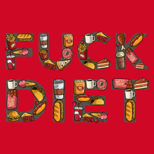 Fuck Diet - Męska Koszulka Czerwona