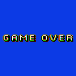 Game Over retro  - Damska Koszulka Niebieska
