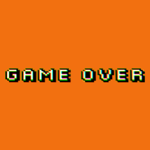 Game Over retro  - Damska Koszulka Pomarańczowa