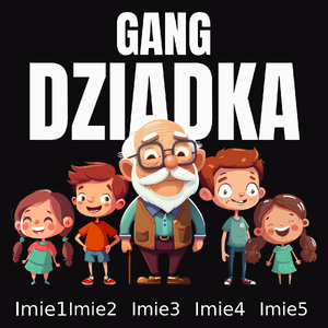 Gang Dziadka 2+2 - Męska Bluza z kapturem Czarna