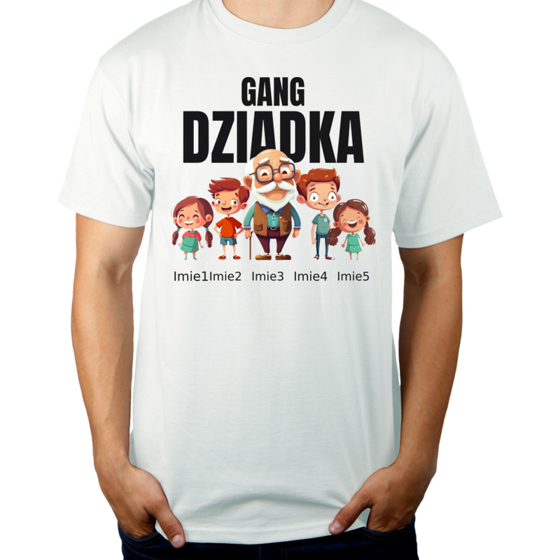 Gang Dziadka 2+2 - Męska Koszulka Biała