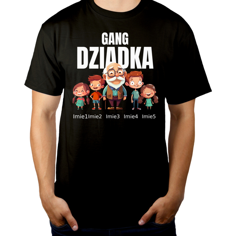 Gang Dziadka 2+2 - Męska Koszulka Czarna