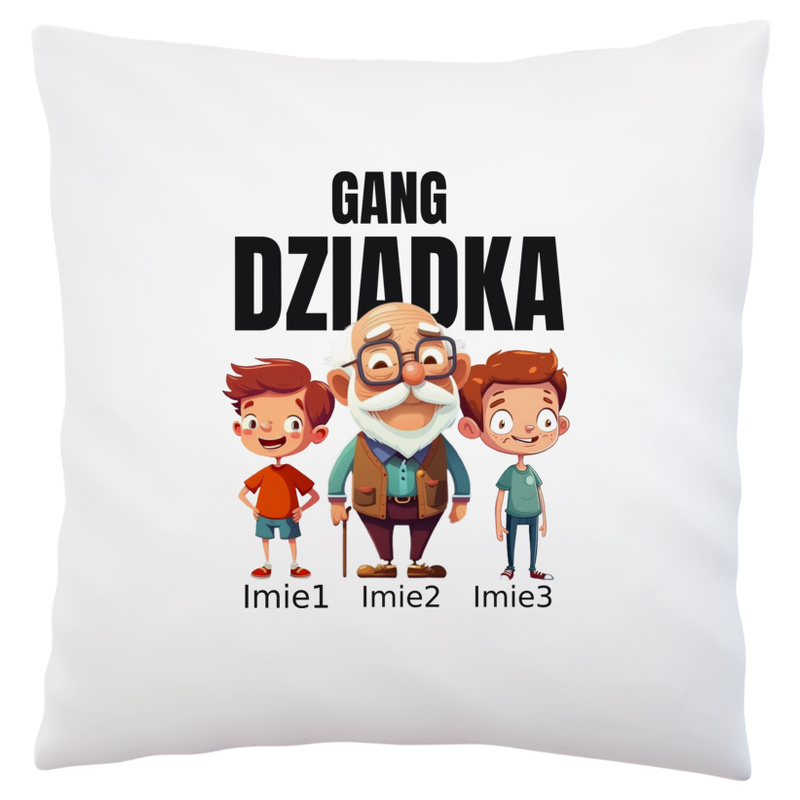 Gang Dziadka Dwa Wnuki - Poduszka Biała