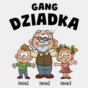 Gang Dziadka Wnuczek i Wnuczka - Męska Koszulka Biała