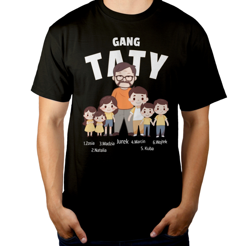 Gang Taty Personalizacja - Męska Koszulka Czarna