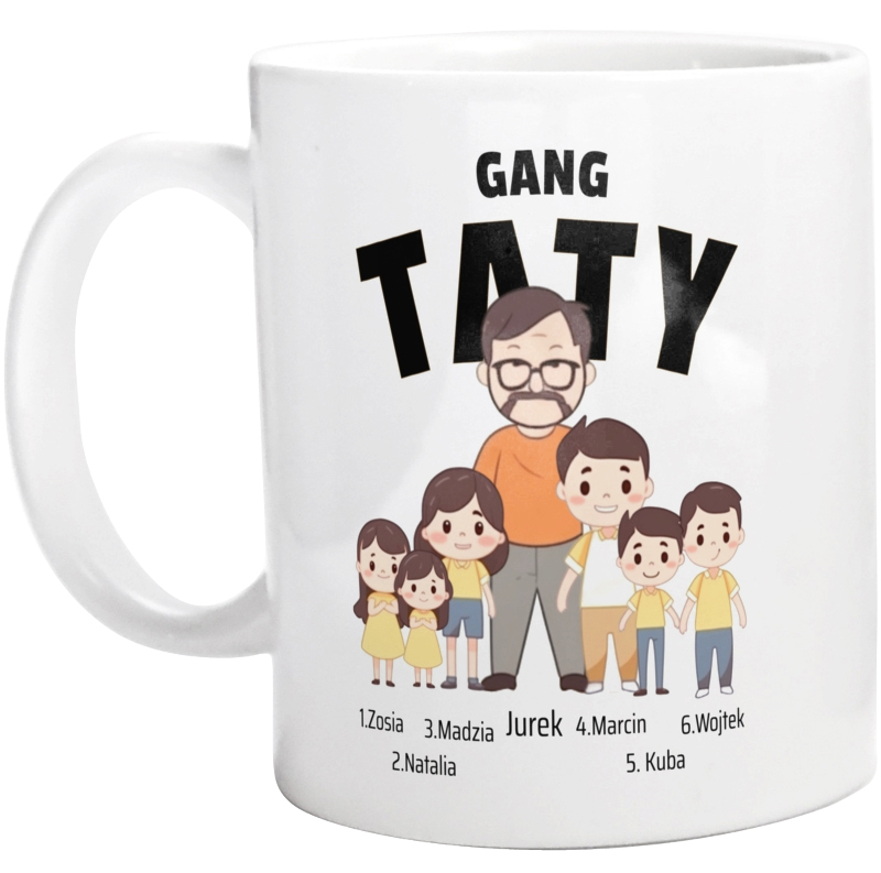 Gang Taty Personalizacja - Kubek Biały