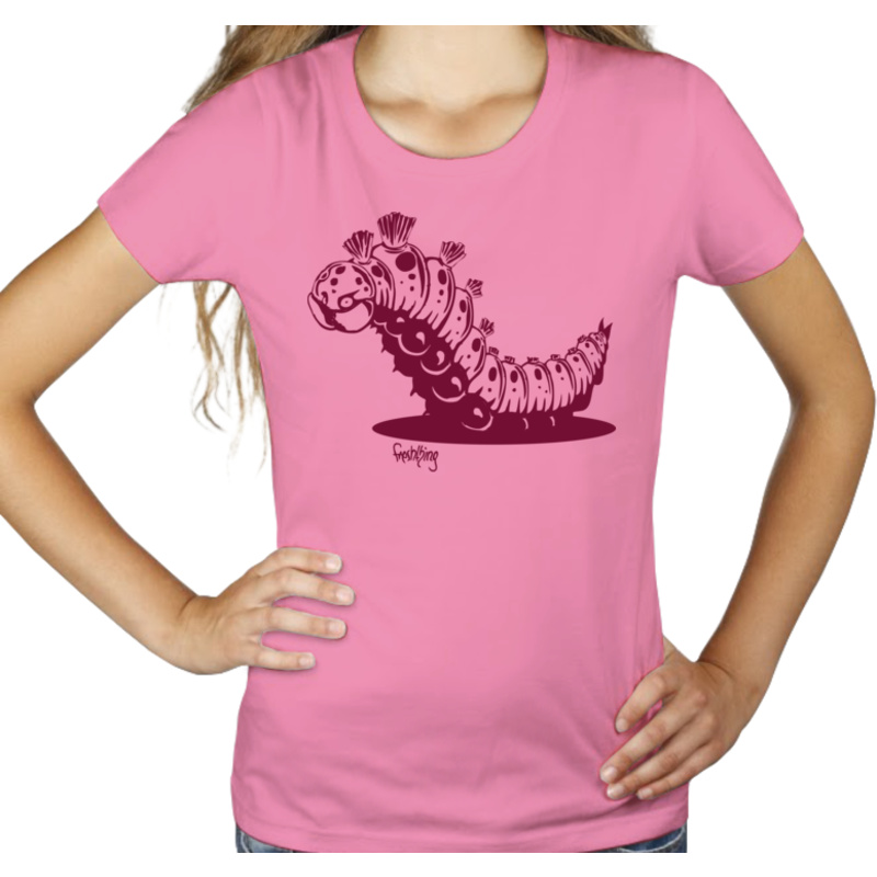 Gąsienica - Damska Koszulka Różowa