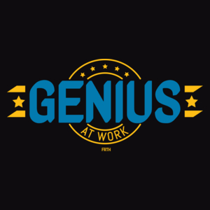 Genius At Work - Męska Bluza Czarna