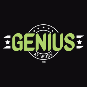 Genius At Work - Męska Bluza z kapturem Czarna
