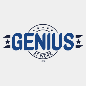 Genius At Work - Męska Koszulka Biała