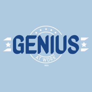 Genius At Work - Męska Koszulka Błękitna