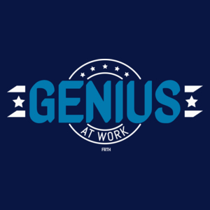 Genius At Work - Męska Koszulka Ciemnogranatowa