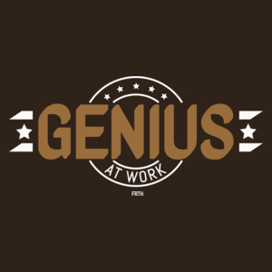 Genius At Work - Męska Koszulka Czekoladowa