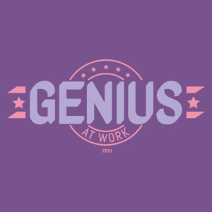 Genius At Work - Damska Koszulka Fioletowa