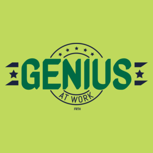 Genius At Work - Męska Koszulka Jasno Zielona