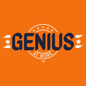 Genius At Work - Damska Koszulka Pomarańczowa