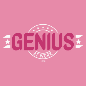 Genius At Work - Damska Koszulka Różowa
