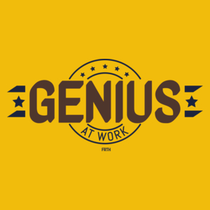 Genius At Work - Damska Koszulka Żółta