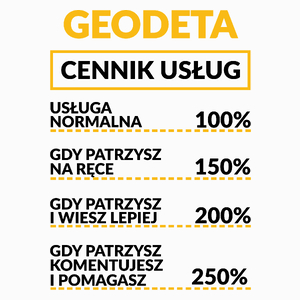 Geodeta - Cennik Usług - Poduszka Biała