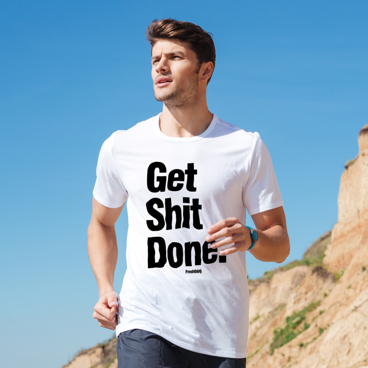 Get Shit Done. - Męska Koszulka Biała