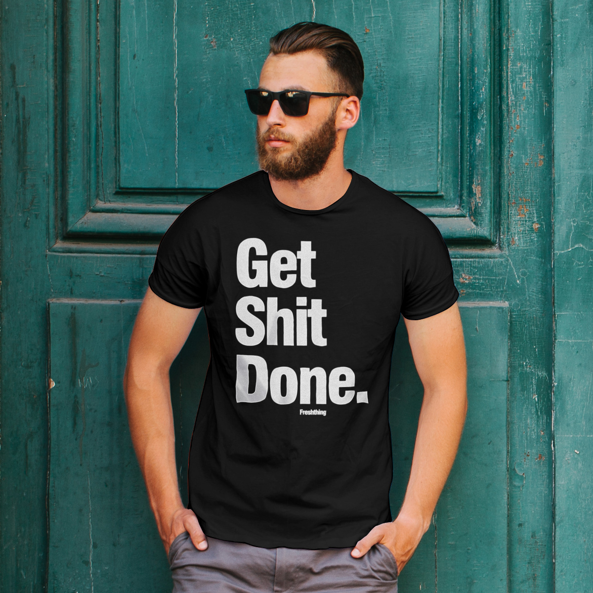 Get Shit Done. - Męska Koszulka Czarna